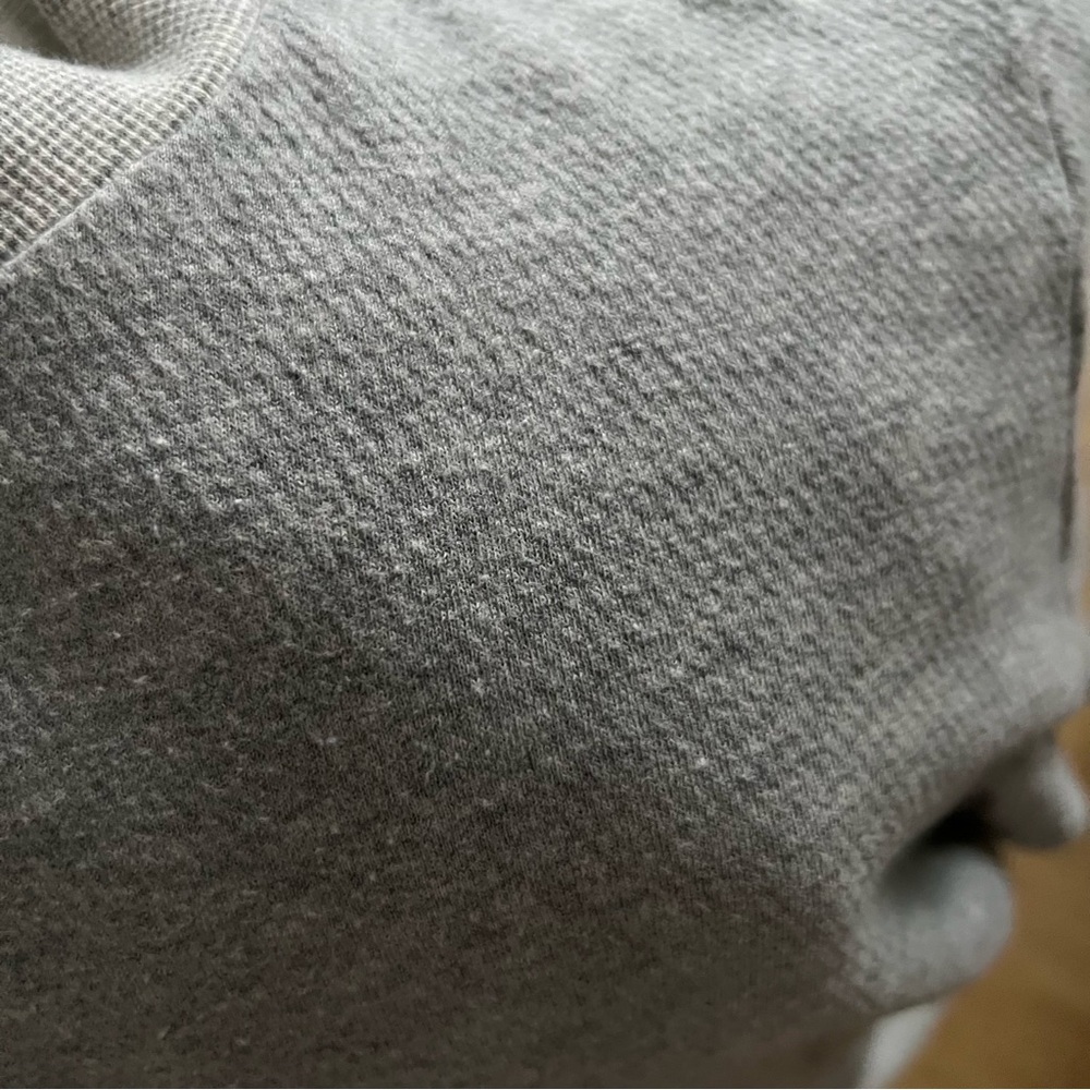 EILEEN FISHER Gray 100% Organic Cotton Knit 2-Way Zip Bomber Jacket size 1X - Picture 10 of 14